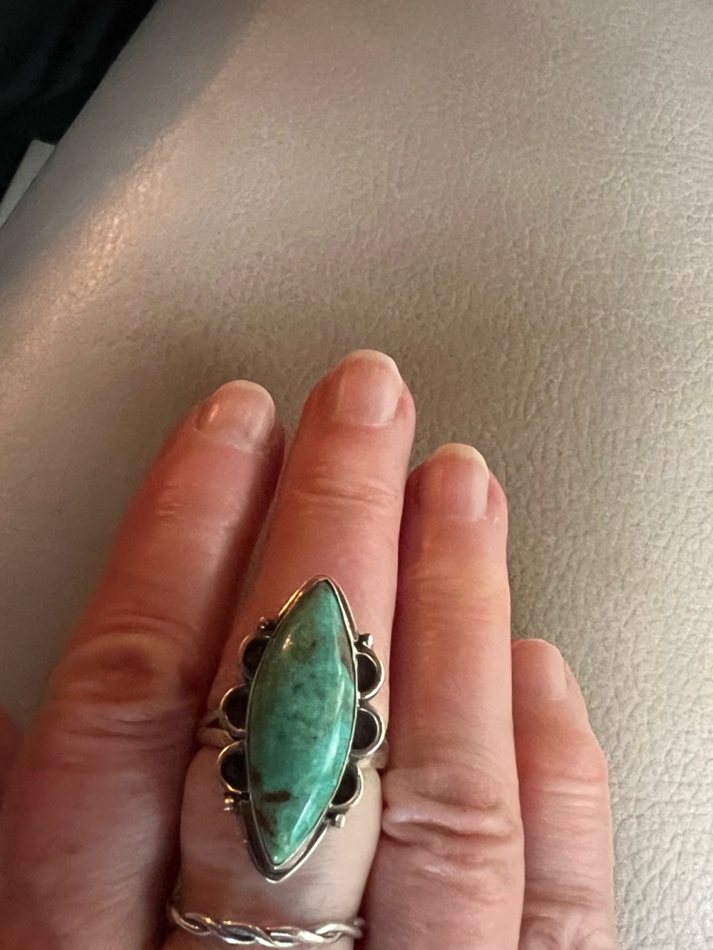 Southwest 925 Sterling silver turquoise ring size 9